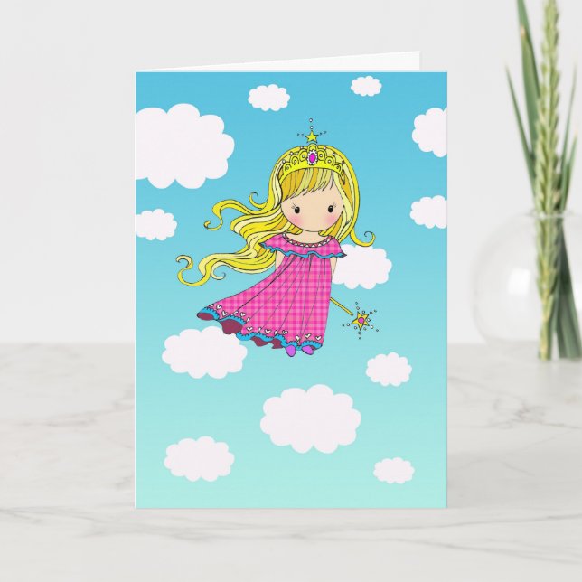 Cartão de Aniversário da Princesa Fada (Frente)
