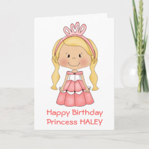 Cartão de Aniversário da Princesa Personalizada