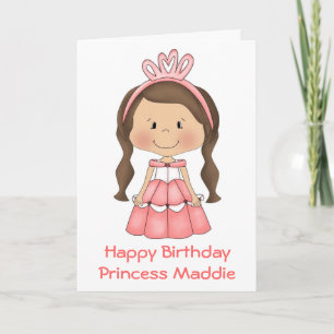 Cartão de Aniversário da Princesa Personalizada