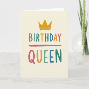 Cartão de Aniversário da Rainha Colorido