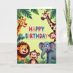 Cartão de Aniversário da Selva Alegre
