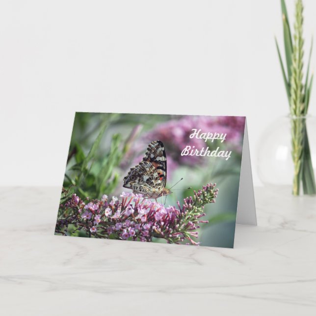 Cartão de Aniversário da Senhora Pintada (Frente)