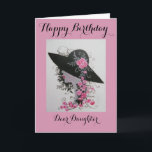 Cartão de aniversário da Senhora Vintage/ Filha<br><div class="desc">A pintura original em acrílico de um retrato estilizado e vintage de Dian... ... ... Uma bela carta feminina e sentimental para um pai enviar para sua filha. Dentro é um discurso delicado e adorável que vai tocar o coração de alguém.</div>