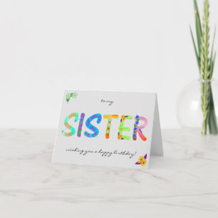 Cartão de aniversário da SISTER Bold Floral Bohe