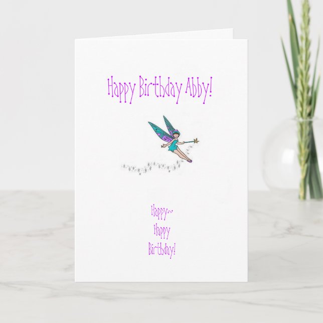 Cartão de aniversário da sobrinha (Frente)