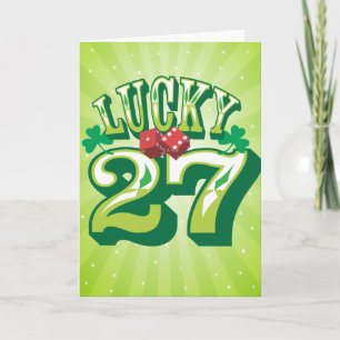 Cartão de Aniversário da Sorte 27