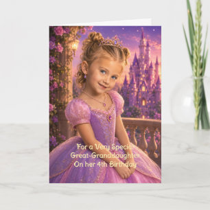 Cartão de Aniversário da Sua Princesa Bisneta
