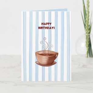 Cartão de Aniversário da Taça Café