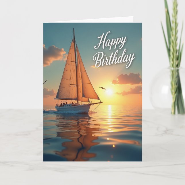 Cartão de Aniversário da Travessia Dourada (Frente)