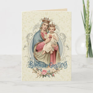 Cartão de Aniversário da Virgem Maria Jesus Abenco