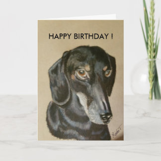 Cartão de Aniversário Dachshund