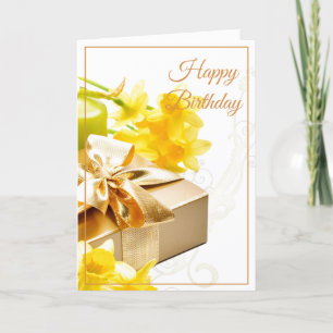 Cartão de Aniversário-Daffodils