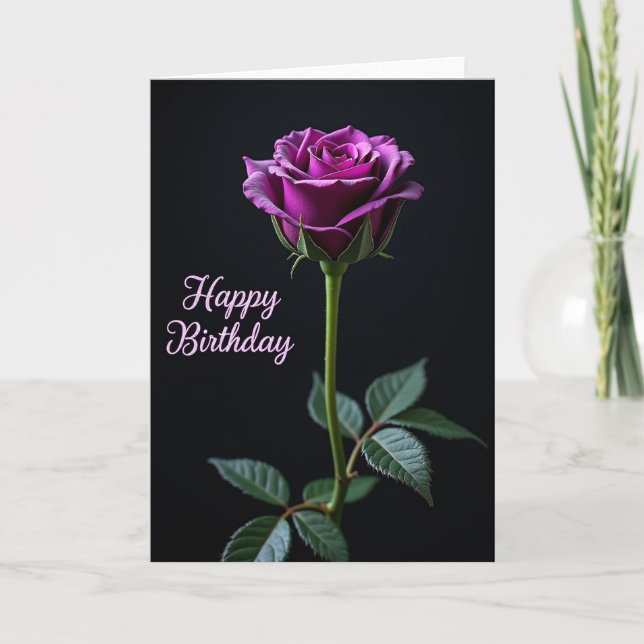 Cartão de Aniversário Dark Bloom (Frente)
