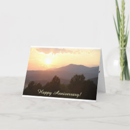 Cartão de Aniversário das Montanhas Sunrise