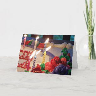 Cartão de Aniversário das Velas