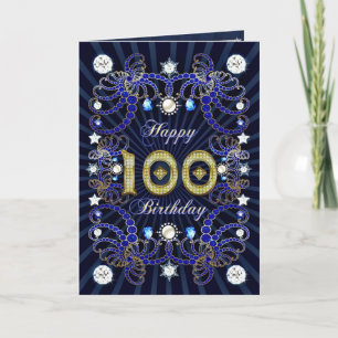 Cartão de aniversário de 100 anos com inúmeras 