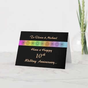 Cartão de Aniversário de 10 anos Customizável Feli