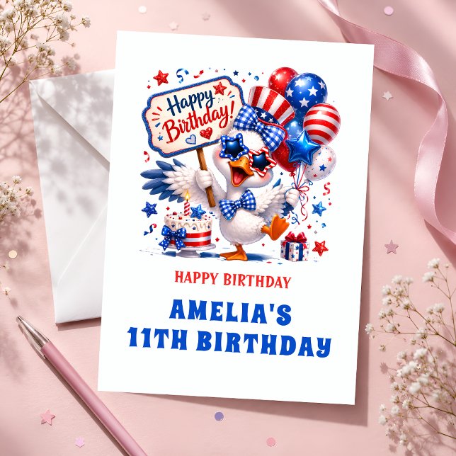 Cartão de Aniversário de 11 anos do Pato All Ameri (Criador carregado)