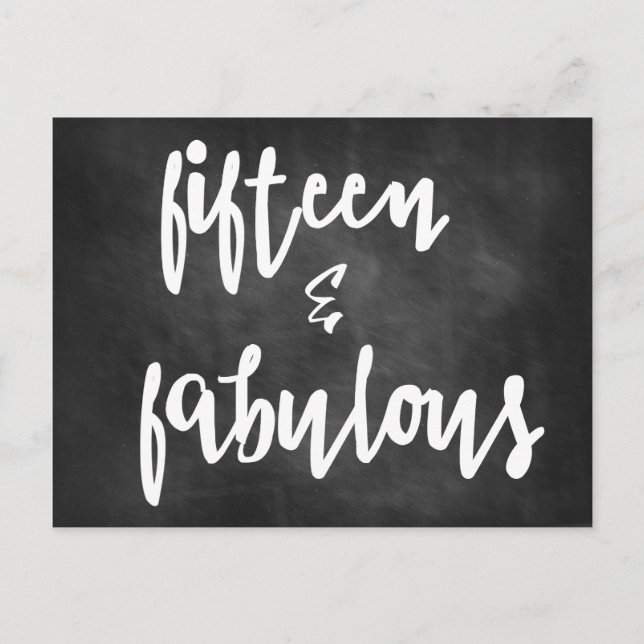 Cartão de Aniversário de 15 Anos Quinceanera Fabul (Frente)