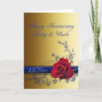 cartão de aniversário de 15 anos, Tio & Tia