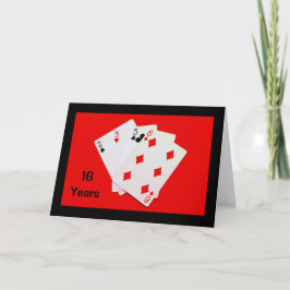 Cartão de Aniversário de 16 Anos! É um Grande Negó