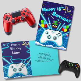 Cartão de Aniversário de 16 Anos Epic Gamer Happy 