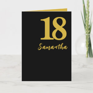 Cartão de aniversário de 18 anos, Cartão estético