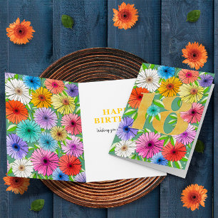 Cartão de Aniversário de 18 Anos Floral Personaliz