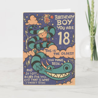 Cartão de Aniversário de 18 anos para ele