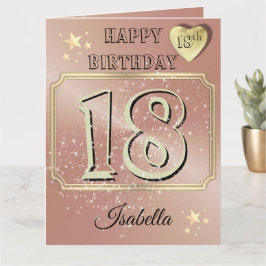 Cartão de Aniversário de 18 Anos Personalizado em 