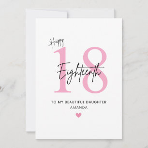 Cartão de Aniversário de 18 Anos Personalizado Sim