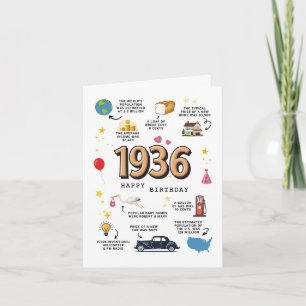 Cartão de Aniversário de 1936 Para Papai ou Mamãe