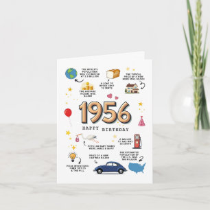 Cartão de aniversário de 1956 para Pai ou mãe