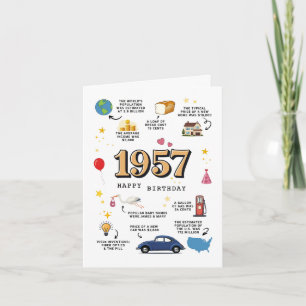 Cartão de aniversário de 1957 para Pai ou mãe