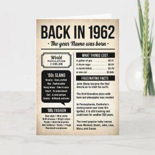 Cartão de Aniversário de 1962, Coisas do Passado, 