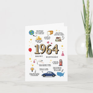 Cartão de aniversário de 1964 para Pai ou mãe