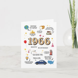 Cartão de aniversário de 1966 para o Pai ou a mãe