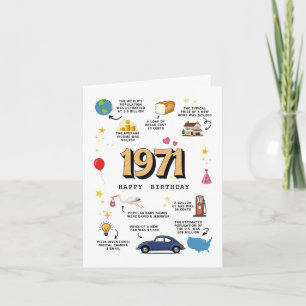 Cartão de aniversário de 1971 para Pai ou mãe
