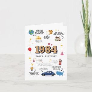 Cartão de aniversário de 1984 para marido e mulher
