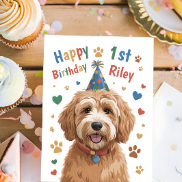 Cartão de Aniversário de 1 Ano Personalizado de Ca