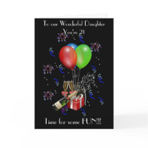 CARTÃO de aniversário de 21 anos da FILHA