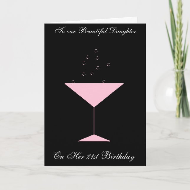 CARTÃO de aniversário de 21 anos da FILHA do (Frente)