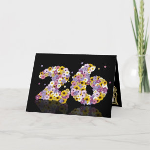 Cartão de aniversário de 26 anos, com letras em 