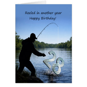 Cartão de Aniversário de 28 anos para Pescador 