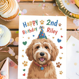 Cartão de Aniversário de 2 Anos Personalizado de C