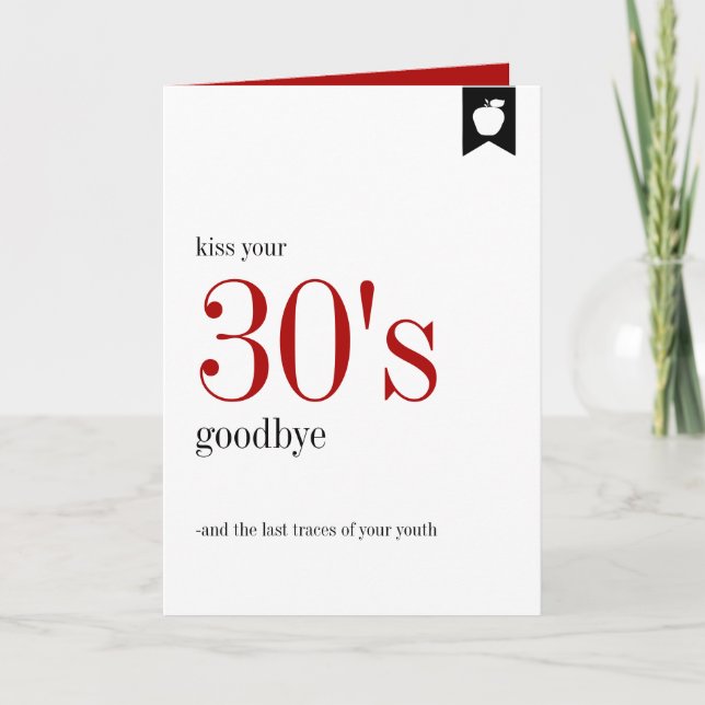 Cartão de aniversário de 30 anos de aniversário do (Frente)