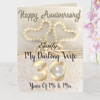 Cartão de Aniversário de 30 Anos de Casamento Péro