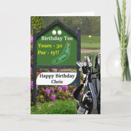 Cartão de aniversário de 30 anos de Golfe - 'Anive