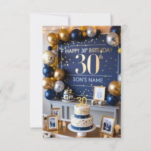 cartão de aniversário de 30 anos do filho