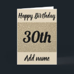 Cartão de aniversário de 30 anos personalizado<br><div class="desc">Cartão de aniversário de 30 anos personalizado Special</div>